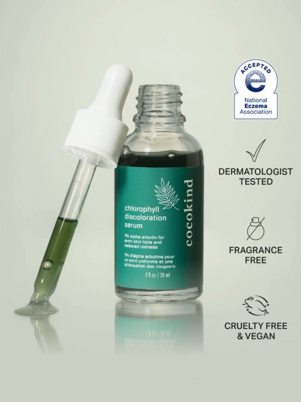 Cocokind Chlorophyll Discoloration Serum 1 fl oz